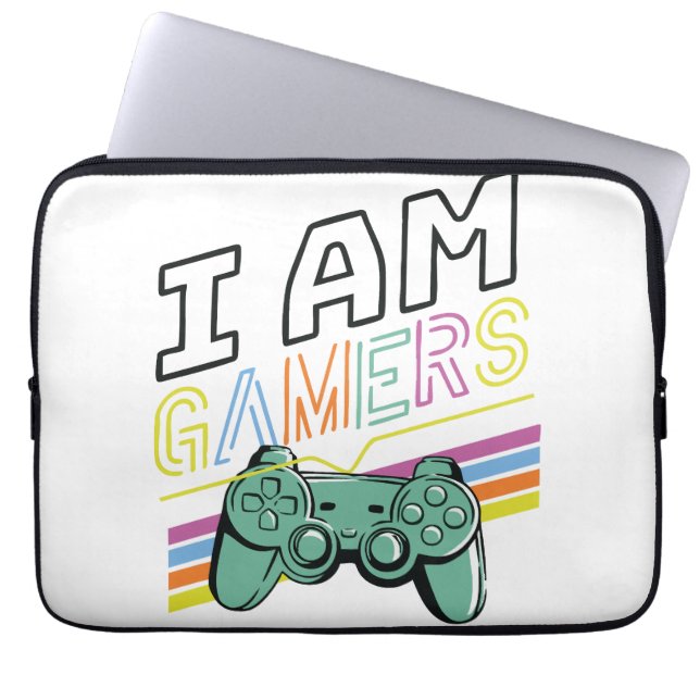 Capa Para Notebook Sou Gamers - Retro Neon Gaming Design (Frente)
