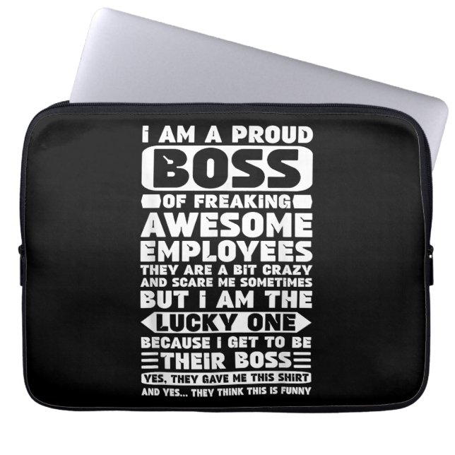 Capa Para Notebook Sou um Chefe Orgulhoso de Empregados Admiráveis. (Frente)
