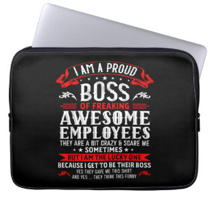 Capa Para Notebook Sou Um Chefe Orgulhoso De Empregados Incríveis.