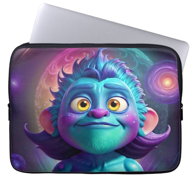 Capa Para Notebook Space Alien & Friend (Frente)