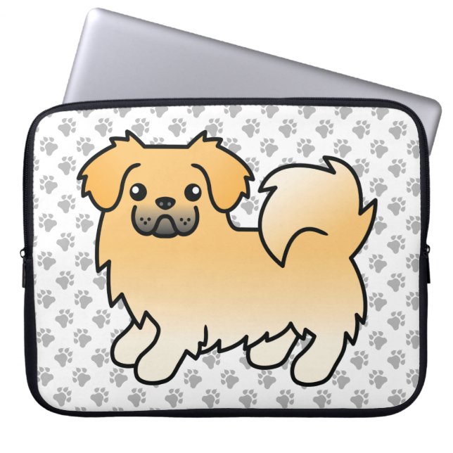 Capa Para Notebook Spaniel Tibetano Corça Desenho Animado Cachorro &  (Frente)