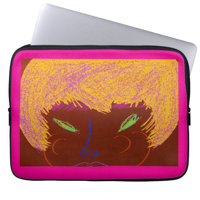Capa Para Notebook Sparkling Beauty Queen Laptop Sleeve (Frente)