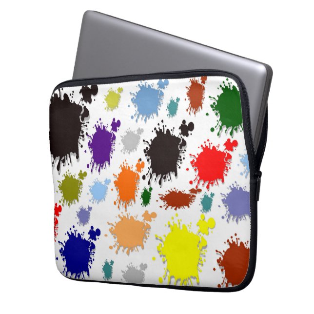 Capa Para Notebook Splash Paint Eletrônicos Bag (Frente Esquerda)