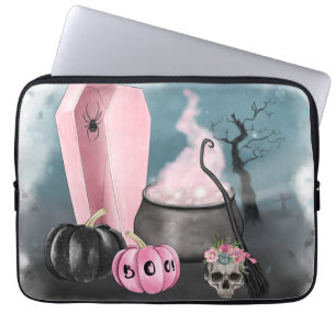 Capa Para Notebook "Spookeen Halloween Grave Yard e Spider Webs Samsu