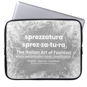 Capa Para Notebook SPREZZATURA: A ARTE ITALIANA DA MODA-BlackDenim