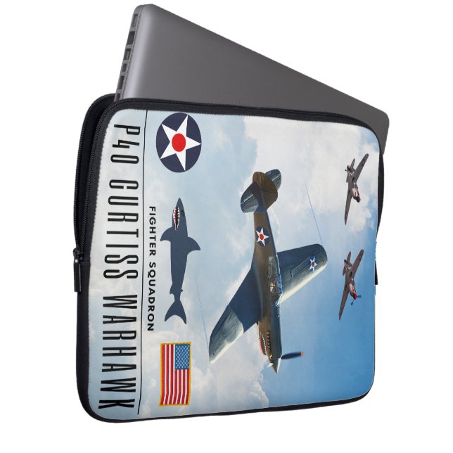 CAPA PARA NOTEBOOK SQUADRON DE BRIGA DE WARHAWK P-40 CURTISS (Frente Esquerda)