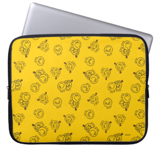 Capa Para Notebook Sr. Feliz & teste padrão amarelo pequeno da