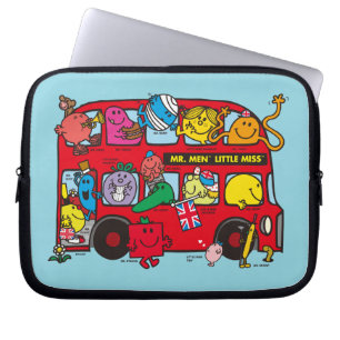 Capa Para Notebook Sr. Men & Little Miss Crowded Bus