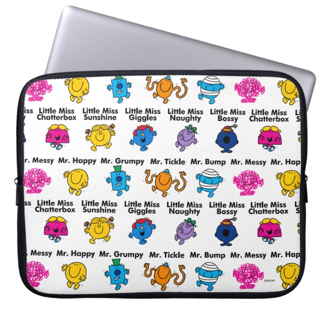 Capa Para Notebook Sr. Men & Little Miss | Nomes dos caracteres (Frente)