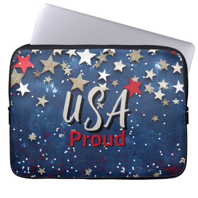 Capa Para Notebook Star Spanged EUA Orgulhoso (Frente)
