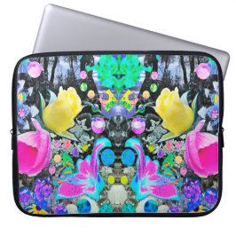 Capa Para Notebook Stargazer Lily, Rosa e Colagem de Hibiscus Rosa