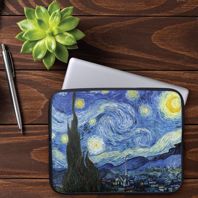 Capa Para Notebook Starry Night Landscape Vincent van Gogh (Criador carregado)