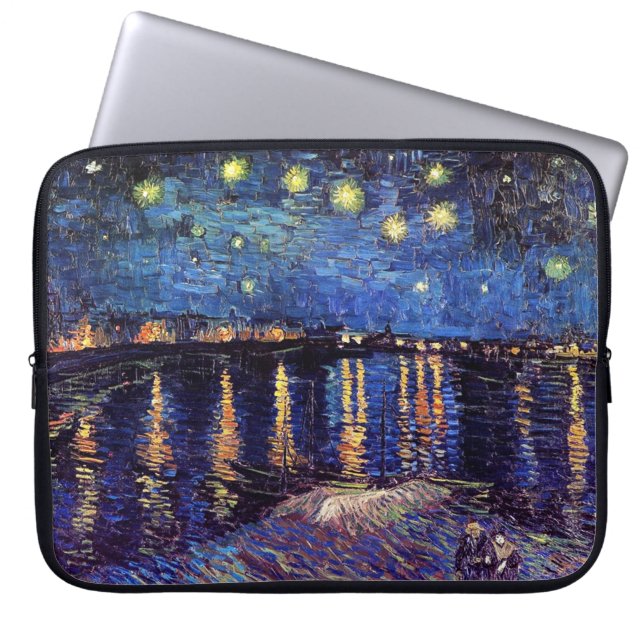 Capa Para Notebook Starry Night sobre o Rhone, por Vincent van Gogh. (Frente)