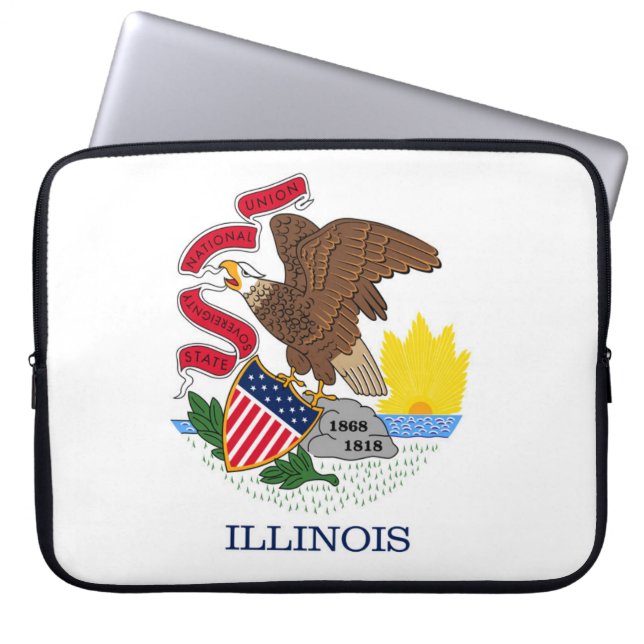 Capa Para Notebook State Flag of Illinois, EUA (Frente)