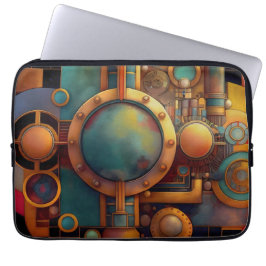 Capa Para Notebook Steampunk Industrial Geometry Art
