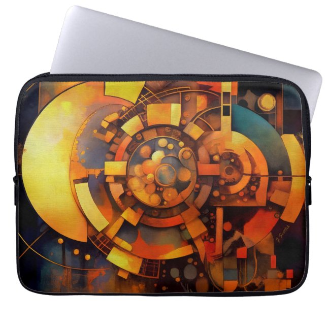 Capa Para Notebook Steampunk Solar Mechanism Abstract (Frente)