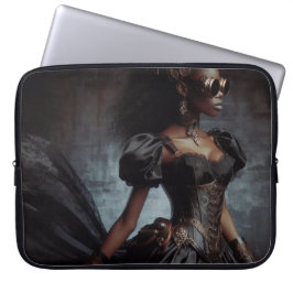 Capa Para Notebook Steampunk Vintage Victorian Lady Black Raven