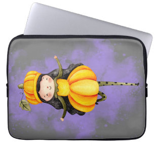 Capa Para Notebook Stellalunarts Pumpkin Halloween Cute Girl