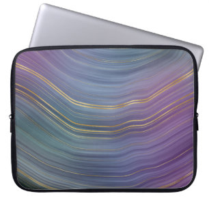 Capa Para Notebook Strata legal Belo Púrpura Azul e Agate Dourado