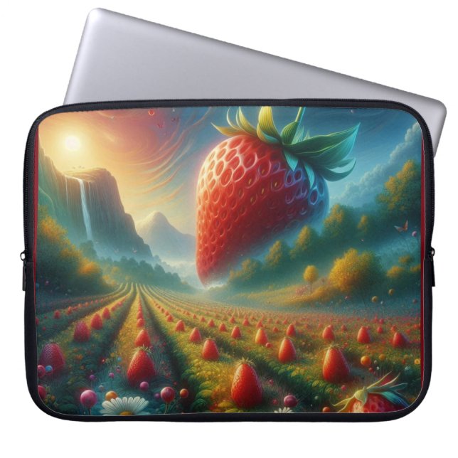 Capa Para Notebook Strawberry Field of Dreams (Frente)