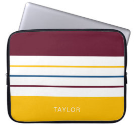 Capa Para Notebook Stripes Automáticas Modernas com Nome