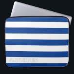 Capa Para Notebook STRIPES Azul em qualquer cor<br><div class="desc">Listras horizontais contra o branco,  que podem ser recoloridas. Brincar com cores de fundo para criar novos efeitos!</div>