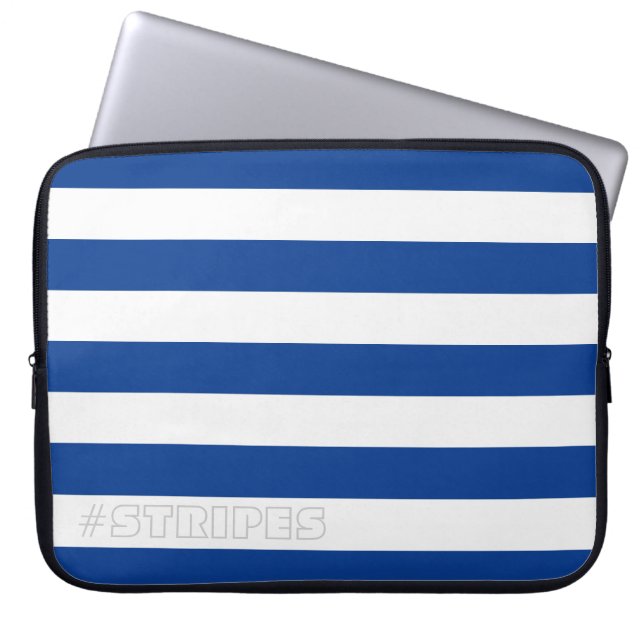 Capa Para Notebook STRIPES Azul em qualquer cor (Frente)