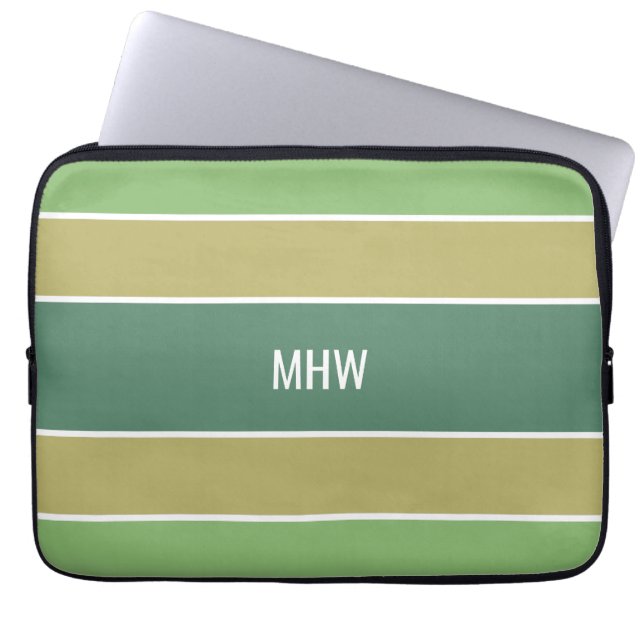 Capa Para Notebook Stripes bolsas de laptop personalizadas de monogra (Frente)