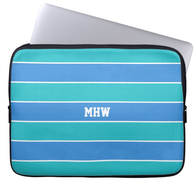 Capa Para Notebook Stripes bolsas de laptop personalizadas de monogra (Frente)
