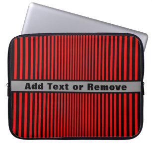 Capa Para Notebook Stripes Vermelhas e Negras - Personalizáveis