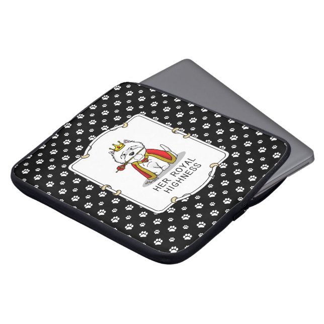 Capa Para Notebook Sua Alteza Real Dog Rainha Westie (Frente Topo)