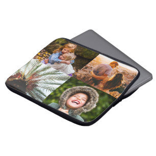Capa Para Notebook Sua bolsa de Laptop Impressão de borda de 4 fotos
