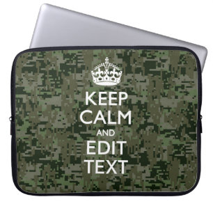 Capa Para Notebook Sua Camuflagem Digital de Texto Woodland Fique Cal