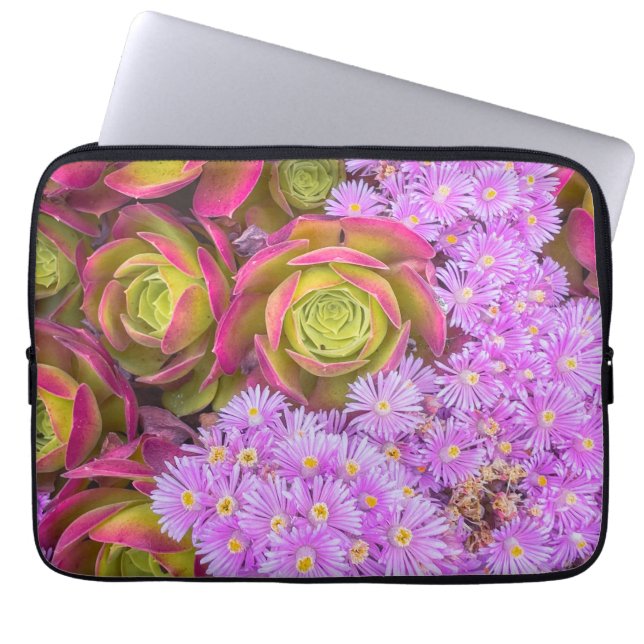 Capa Para Notebook Suculente e Flores (Frente)