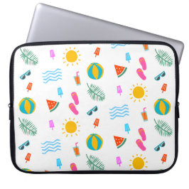 Capa Para Notebook Summer Beach Patters Eletrônicos Bag