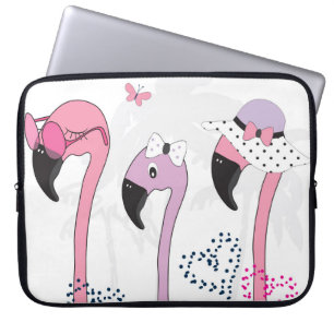 Capa Para Notebook Summer Flamingo: Ilustração da Pratage.