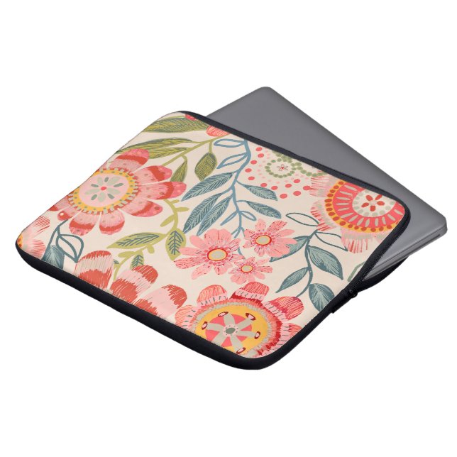 Capa Para Notebook Summer Garden Bold Blooms Design (Frente Topo)