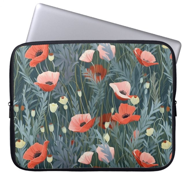 Capa Para Notebook Summer Red Poppy Meadow (Frente)