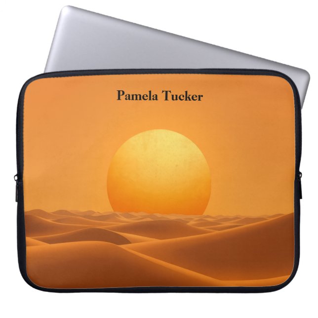 Capa Para Notebook Sun Abstract Amber Modern Minimalist (Frente)