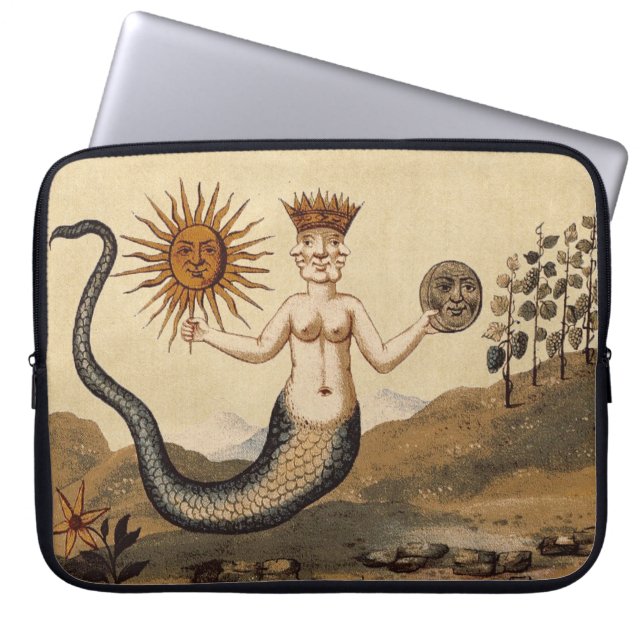 Capa Para Notebook Sun e Merman da lua (Frente)
