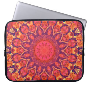 Capa Para Notebook Sunburst, dança abstrata do círculo da estrela