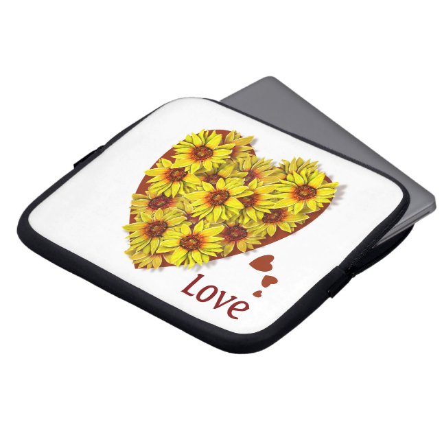 Capa Para Notebook Sunflower Love Laptop Sleeve (Frente Topo)