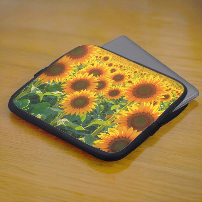Capa Para Notebook Sunflowers Laptop Sleeve (Laptop sleeve with sunflowers)