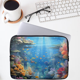 Capa Para Notebook Sunlit Tropical Underwater Coral Reef