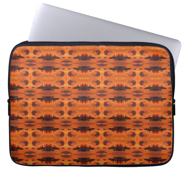 Capa Para Notebook Suns duplos "Mares de Fogo" do SciFi, lava Sea Lap (Frente)