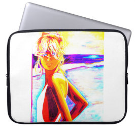 Capa Para Notebook Sunset Beach Girl