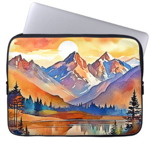 Capa Para Notebook Sunset Mountain Art Design
