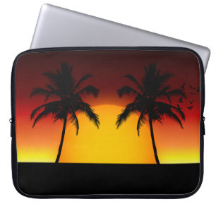 Capa Para Notebook Sunset tropical com Palmeiras