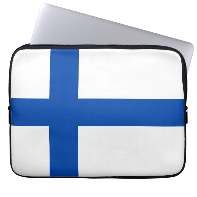 Capa Para Notebook Suomen Lippu - a bandeira de Finlandia (Frente)