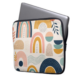 Capa Para Notebook Superfície Abstrata em Arco de Prisma Pastel